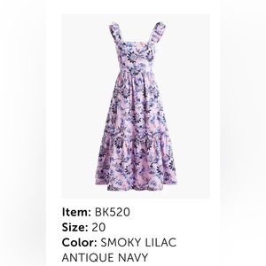 J.Crew Factory Squareneck Midi Dress in Lilac